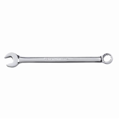GEARWRENCH® 81745D Long Length Open End Combination Wrench, 32 mm Wrench, 12 Points, 15 deg Offset, 17.362 in OAL, Premium Alloy Steel, Polished Chrome